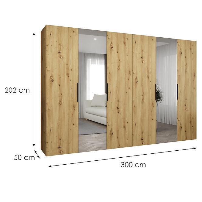 Skriňa Marbella II 300 artisan čierna,2