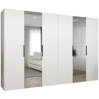 Skriňa Marbella II 300 biela/čierna