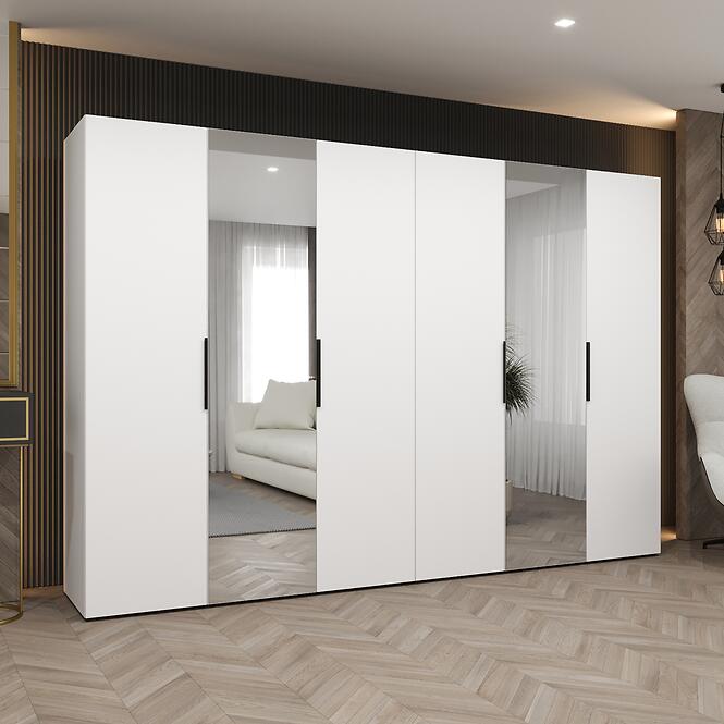 Skriňa Marbella II 300 biela/čierna,5