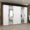 Skriňa Marbella II 300 biela/čierna,5