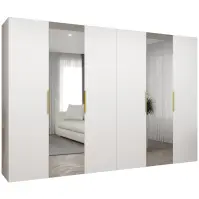 Skriňa Marbella II 300 biela/zlatá