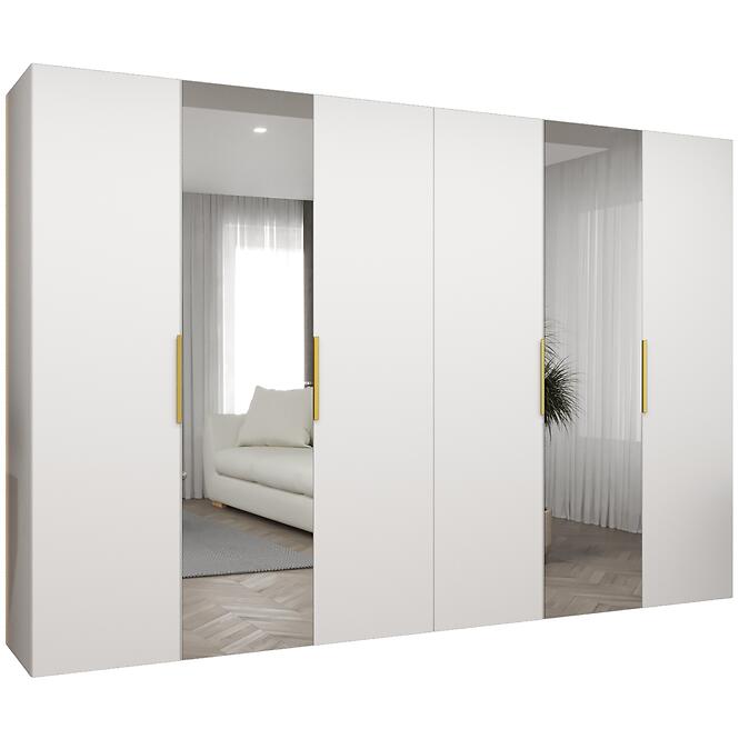 Skriňa Marbella II 300 biela/zlatá