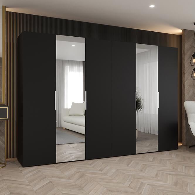 Skriňa Marbella II 300 čierna/kašmír