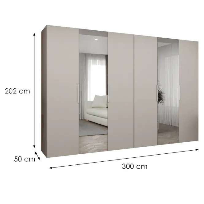 Skriňa Marbella II 300 kašmír/kašmír