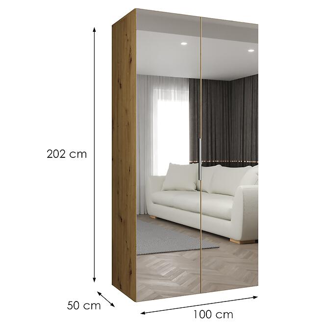 Skriňa Marbella III 100 artisan kašmír