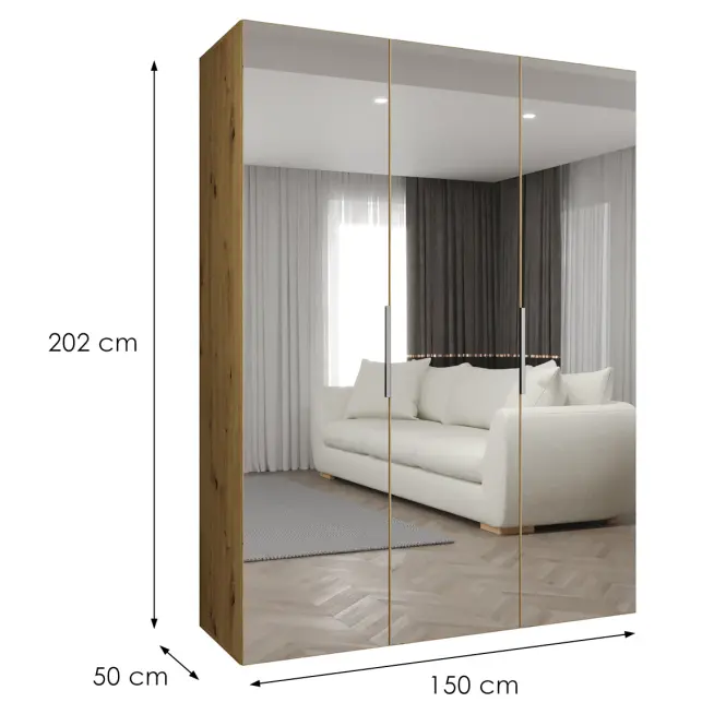 Skriňa Marbella III 150 artisan kašmír