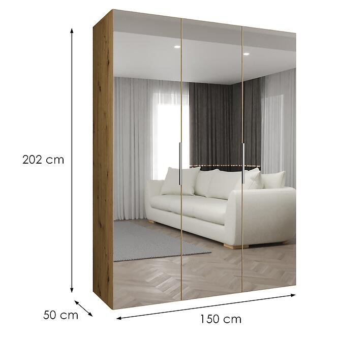 Skriňa Marbella III 150 artisan kašmír