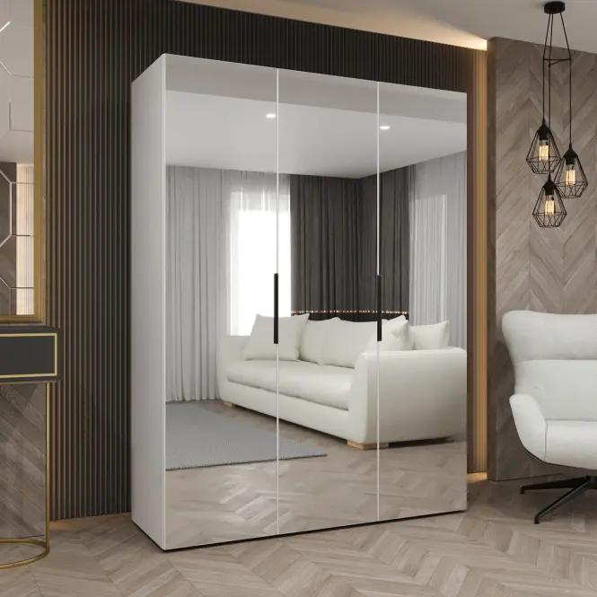Skriňa Marbella III 150 biela/čierna,5