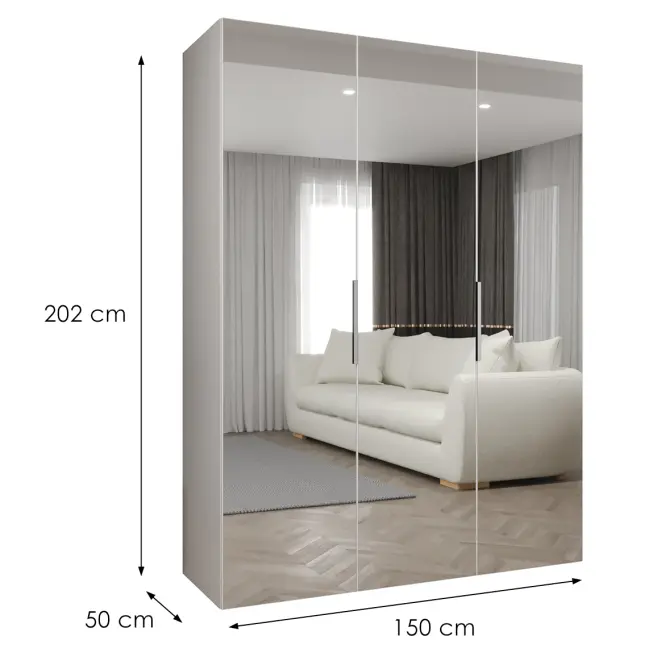 Skriňa Marbella III 150 biela/kašmír
