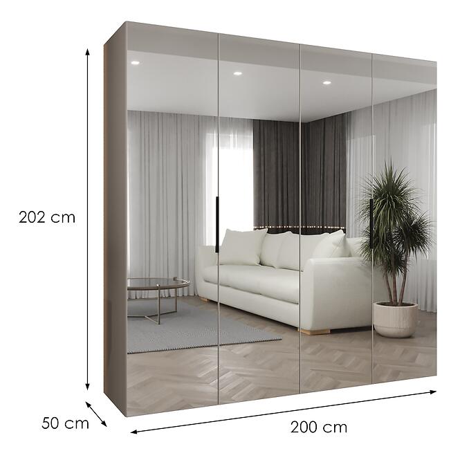 Skriňa Marbella III 200 kašmír/čierna