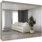 Skriňa Marbella III 250 biela/čierna