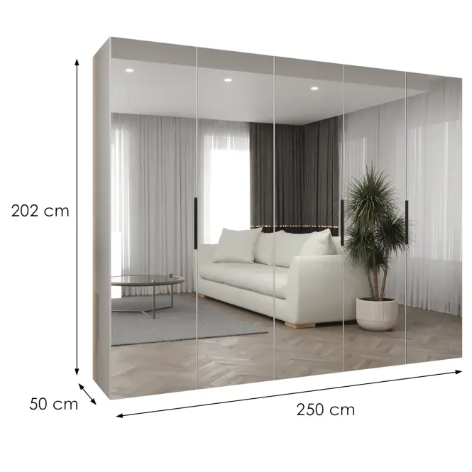 Skriňa Marbella III 250 biela/čierna,2
