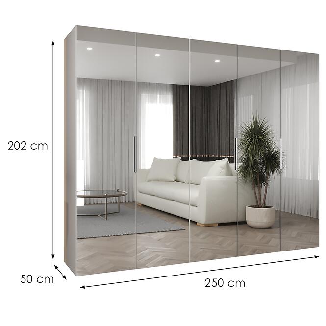 Skriňa Marbella III 250 biela/kašmír