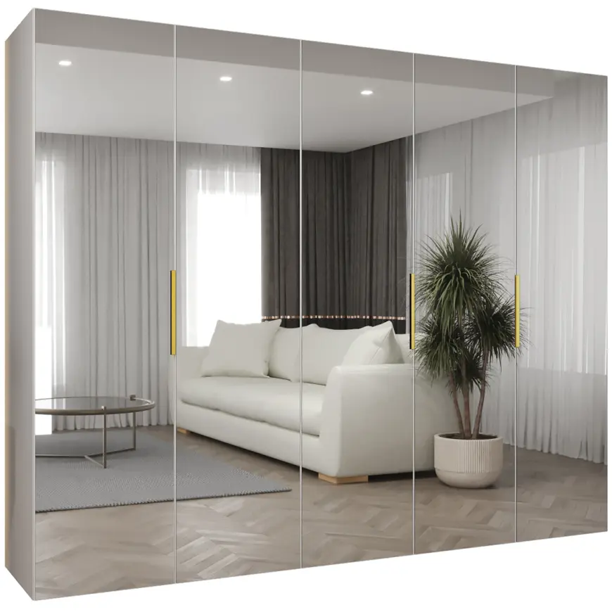Skriňa Marbella III 250 biela/zlatá