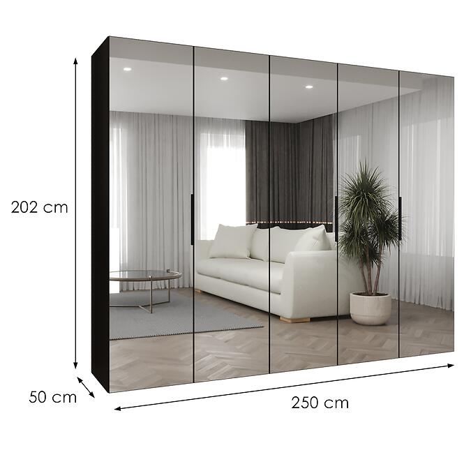 Skriňa Marbella III 250 čierna,2