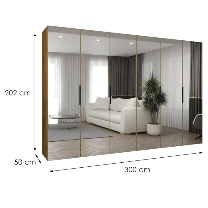 Skriňa Marbella III 300 artisan čierna,2