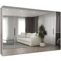 Skriňa Marbella III 300 biela/čierna
