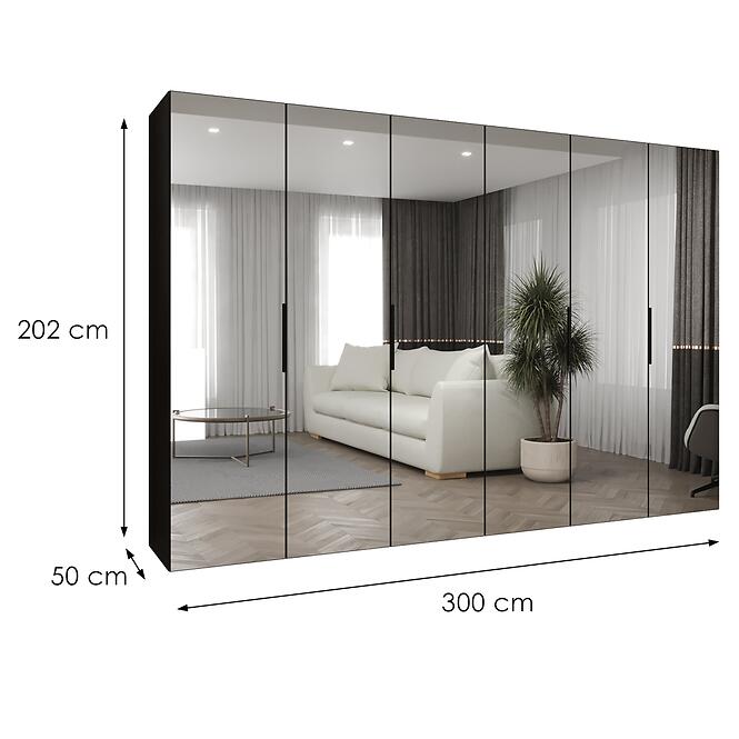 Skriňa Marbella III 300 čierna,2