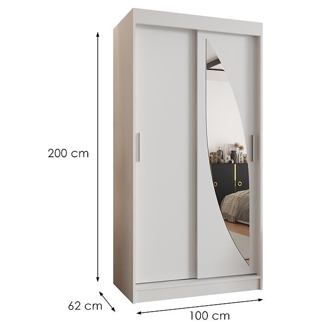 Skriňa Milo 100 biela,2