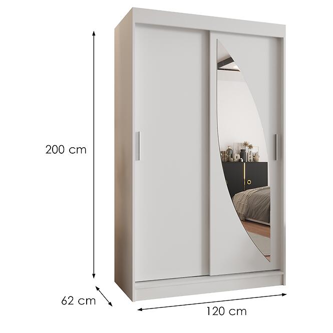 Skriňa Milo 120 biela,2