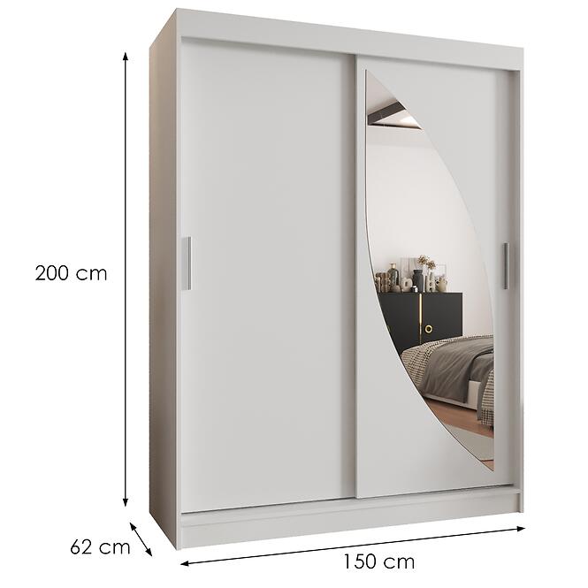 Skriňa Milo 150 biela,2