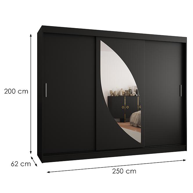 Skriňa Milo 250 čierna,2