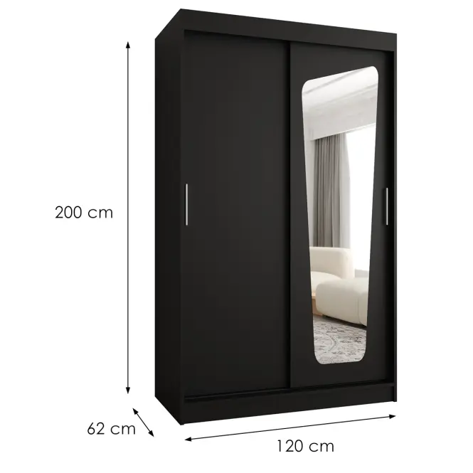 Skriňa Moka 120 čierna,2