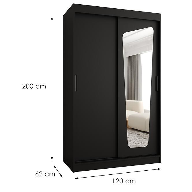 Skriňa Moka 120 čierna,2