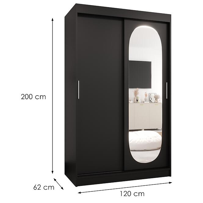 Skriňa Royal 120 čierna,2