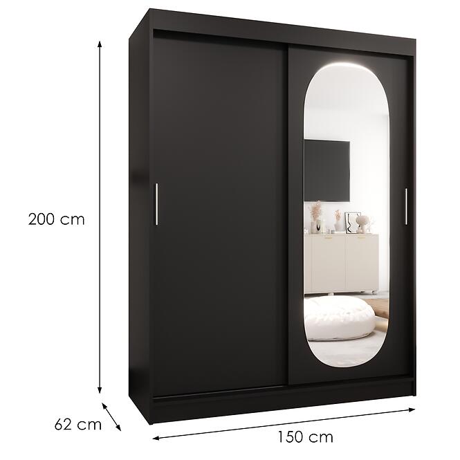 Skriňa Royal 150 čierna,2