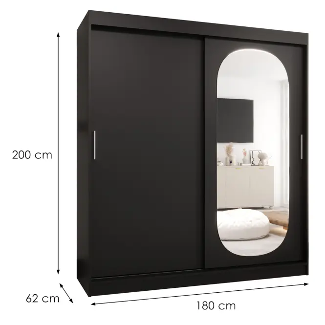 Skriňa Royal 180 čierna