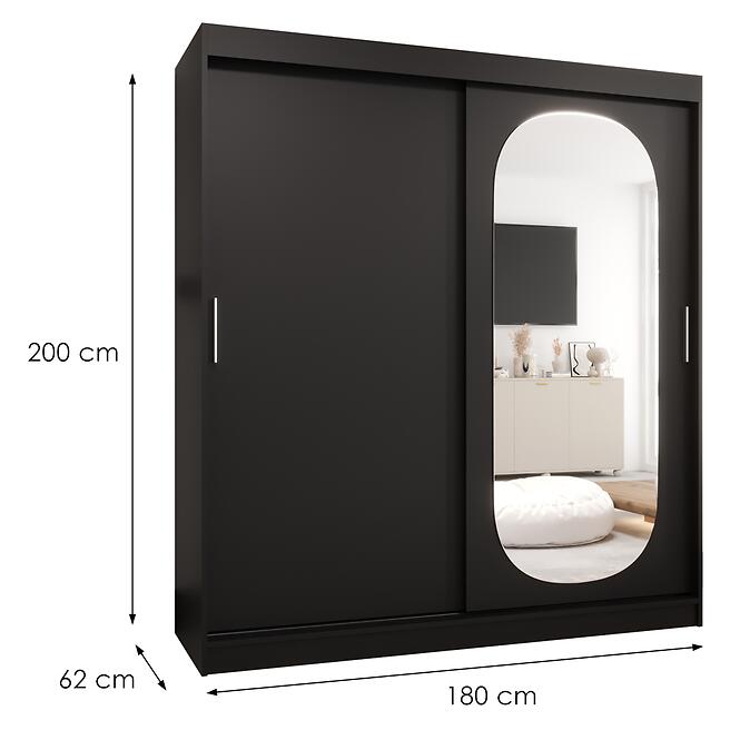 Skriňa Royal 180 čierna,2