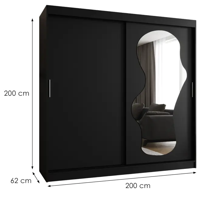 Skriňa Ultra 200 čierna,2