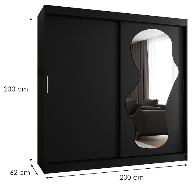Skriňa Ultra 200 čierna,2