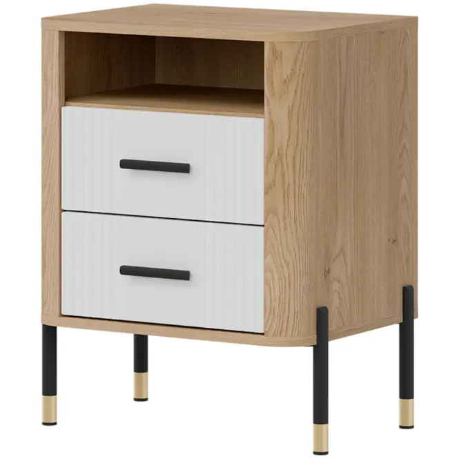 Nočný Stolík Dante Dt22 Dub Cremona/Biela