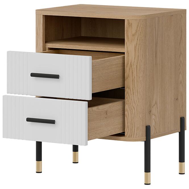 Nočný Stolík Dante Dt22 Dub Cremona/Biela,2