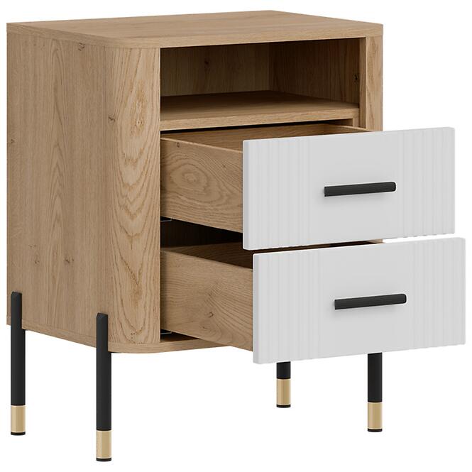Nočný Stolík Dante Dt22 Dub Cremona/Biela,6