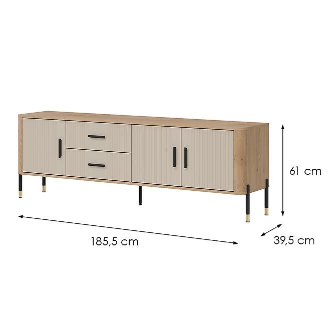 Komoda Dante Rtv Dt02 Dub Cremona/Kašmír