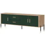 Komoda Dante Rtv Dt02 Dub Cremona/Zelený