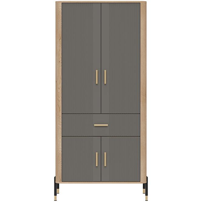 Skriňa Dante Dt16 Dub Cremona/Sivá