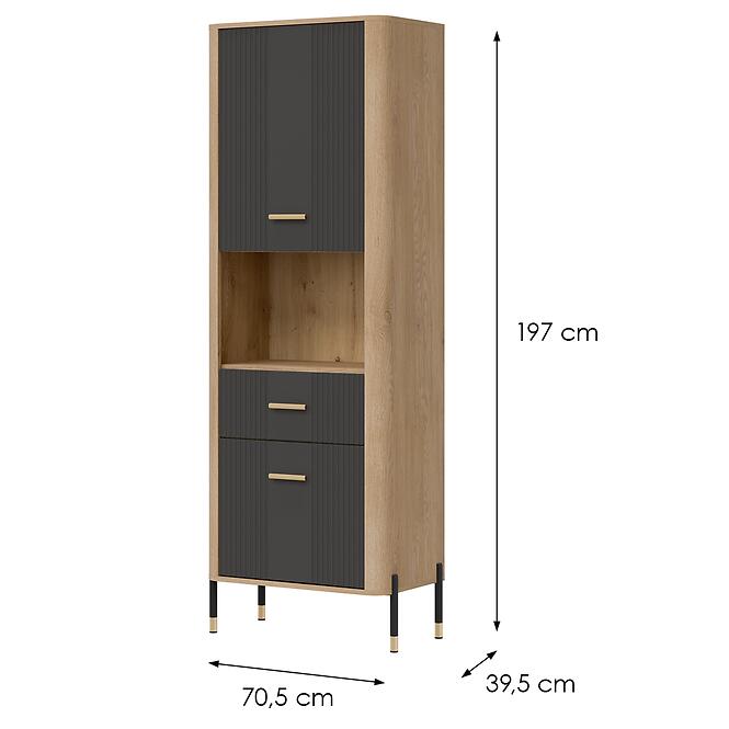 Regál Dante L/P Dt15 Dub Cremona/Antracit,7