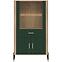Vitrína Nízka Dante Dt12 Dub Cremona/Zelená,3