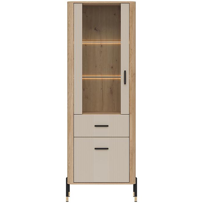 Vitrína L/P Dante Dt13 Dub Cremona/Kašmír