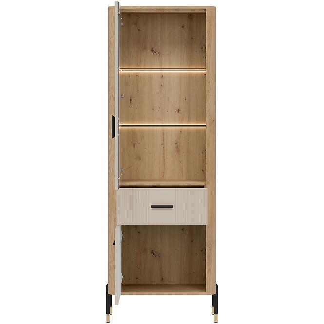 Vitrína L/P Dante Dt13 Dub Cremona/Kašmír