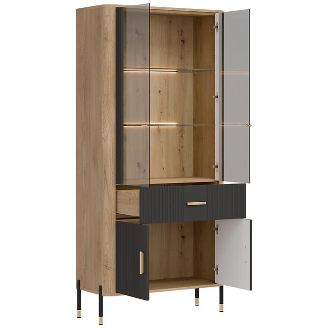 Vitrína Dante Dt14 Dub Cremona/Antracit