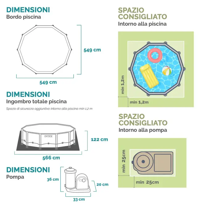 Bazénový Set Greywood Prism Frame Premium 5.49 x 1.22 m 26744NP