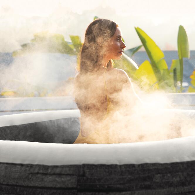 Vírivka SPA 1,75 x 1,75 x 0,71 cm štvorcová, sivá 28450NP,8