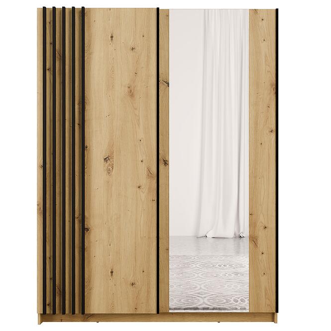 Skriňa Bayadero 10 III artisan/čierna lamely,2