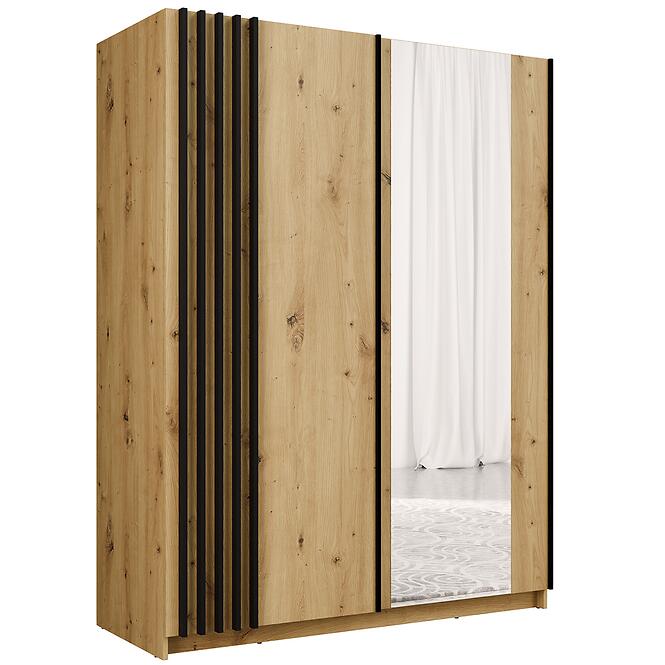 Skriňa Bayadero 10 III artisan/čierna lamely