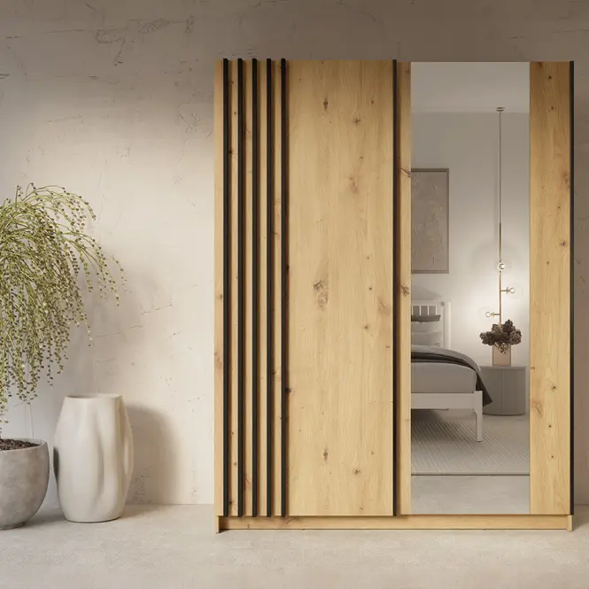 Skriňa Bayadero 10 III artisan/čierna lamely